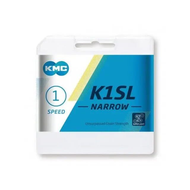 KMC K1SL narrow 3/32 Ti-N BMX Race/MTB/Downhill Chain - Silver