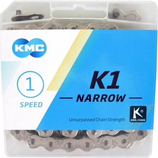 KMC K1 Narrow 3/32 BMX Race/MTB/Downhill Chain - Silver