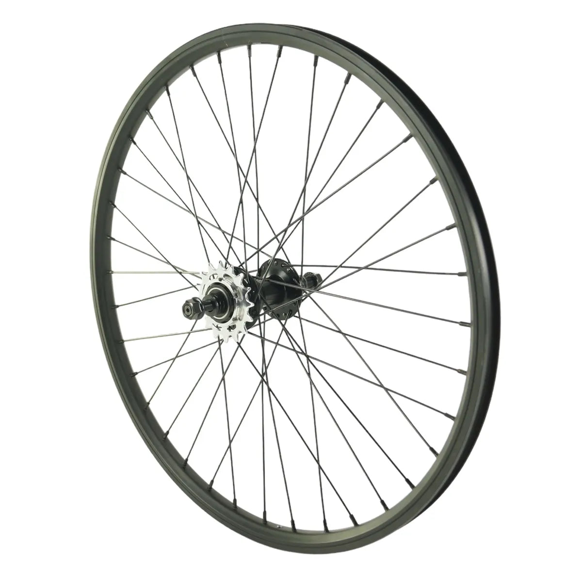 LB Male Axle 4 Pawl Cassette Hub Rear BMX Race Wheel - 36H - Black