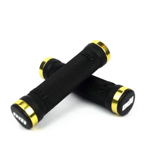 ODI Ruffian Meybo Lock-On BMX Race/MTB/Downhill Grips - 130mm - Black/Gold Clamps