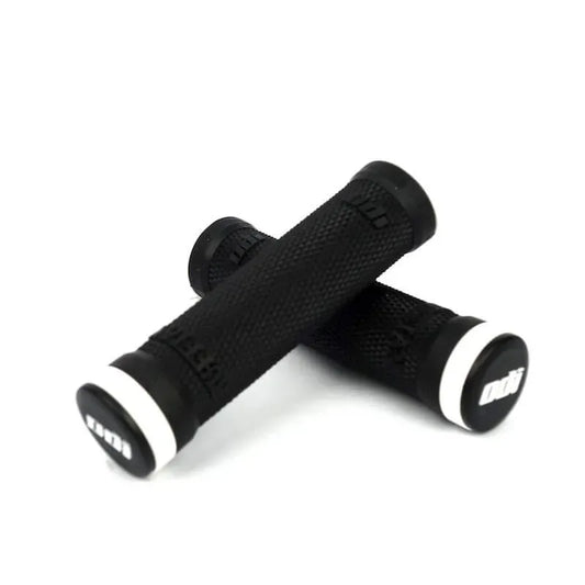 ODI Ruffian Meybo Lock-On BMX Race/MTB/Downhill Grips - 130mm - Black/White Clamps