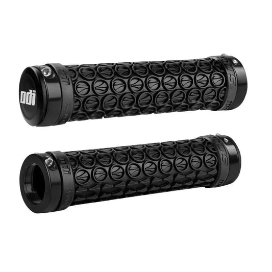 ODI SDG Lock-On BMX Race/MTB/Downhill Grips - 130mm - Black/Black Clamps