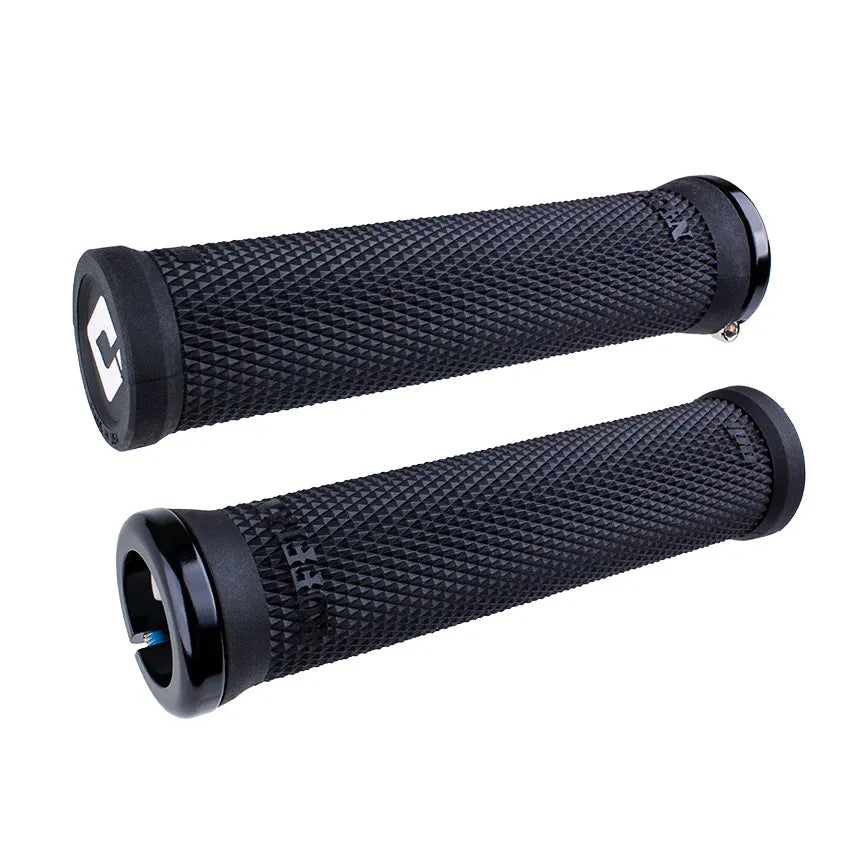 ODI Ruffian XL V2.1 Lock-On BMX Race/MTB/Downhill Grips - 135mm - Black/Black Clamps