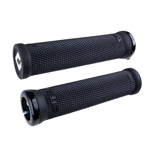 ODI Ruffian XL V2.1 Lock-On BMX Race/MTB/Downhill Grips - 135mm - Black/Black Clamps