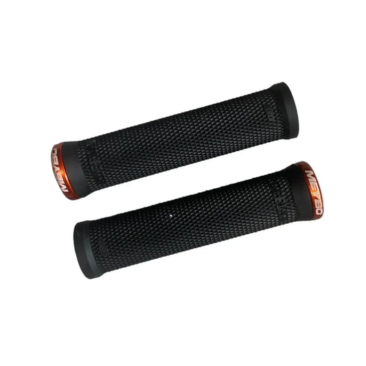 ODI Ruffian Meybo V2.1 Lock-On BMX Race/MTB/Downhill Grips - 135mm - Black/Orange Clamps
