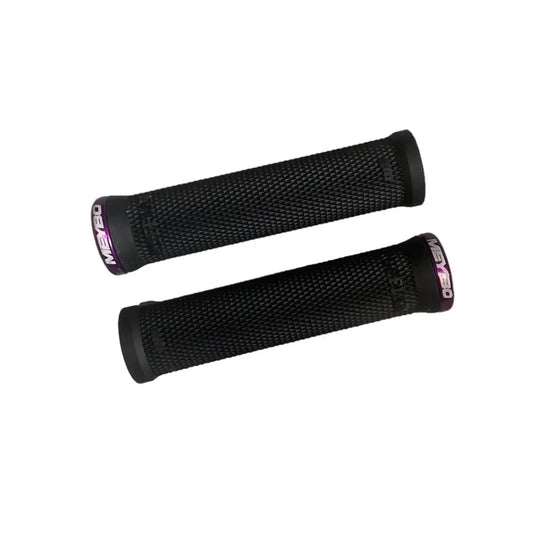 ODI Ruffian Meybo V2.1 Lock-On BMX Race/MTB/Downhill Grips - 135mm - Black/Purple Clamps