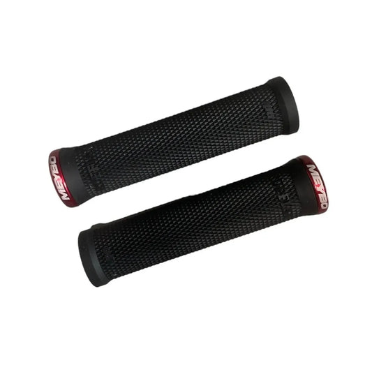 ODI Ruffian Meybo V2.1 Lock-On BMX Race/MTB/Downhill Grips - 135mm - Black/Red Clamps