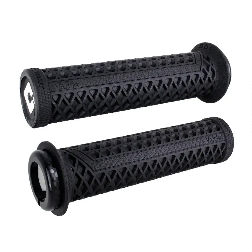 ODI Vans V2.1 Lock-On BMX Race/MTB/Downhill Grips - 135mm - Black/Black Finish Clamps