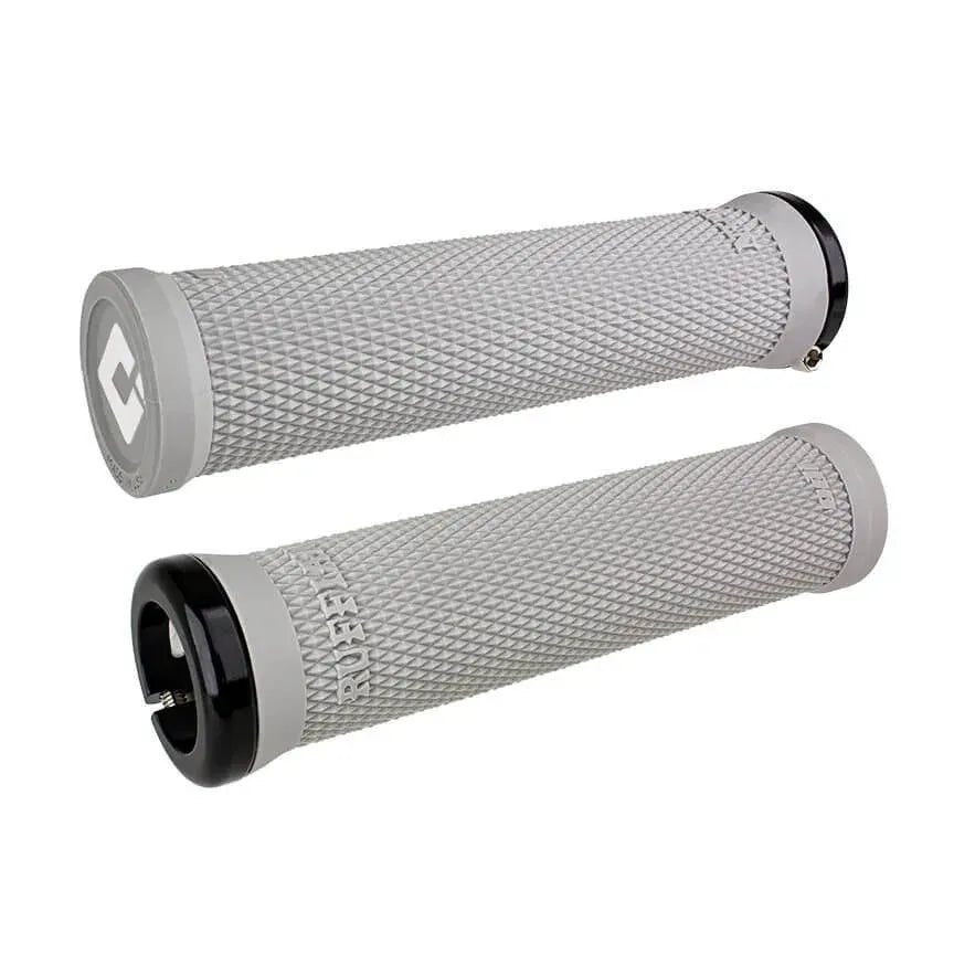 ODI Ruffian XL V2.1 Lock-On BMX Race/MTB/Downhill Grips - 135mm - Grey/Grey Clamps