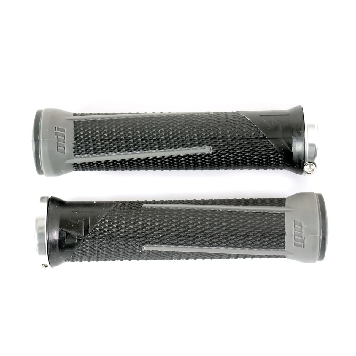 OODI AG-1 Lock-On BMX Race/MTB/Downhill Grips - 135mm - Black/Graphite/Silver Clamps