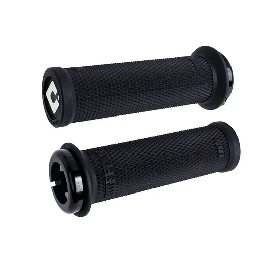 ODI Mini Ruffian V2.1 Lock-On BMX Race/MTB/Downhill Grips - 110mm - Black/Black Clamps