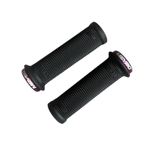 ODI Mini Ruffian Meybo V2.1 Lock-On BMX Race/MTB/Downhill Grips - 110mm - Black/Purple Clamps