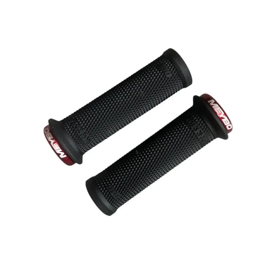 ODI Mini Ruffian Meybo V2.1 Lock-On BMX Race/MTB/Downhill Grips - 110mm - Black/Red Clamps