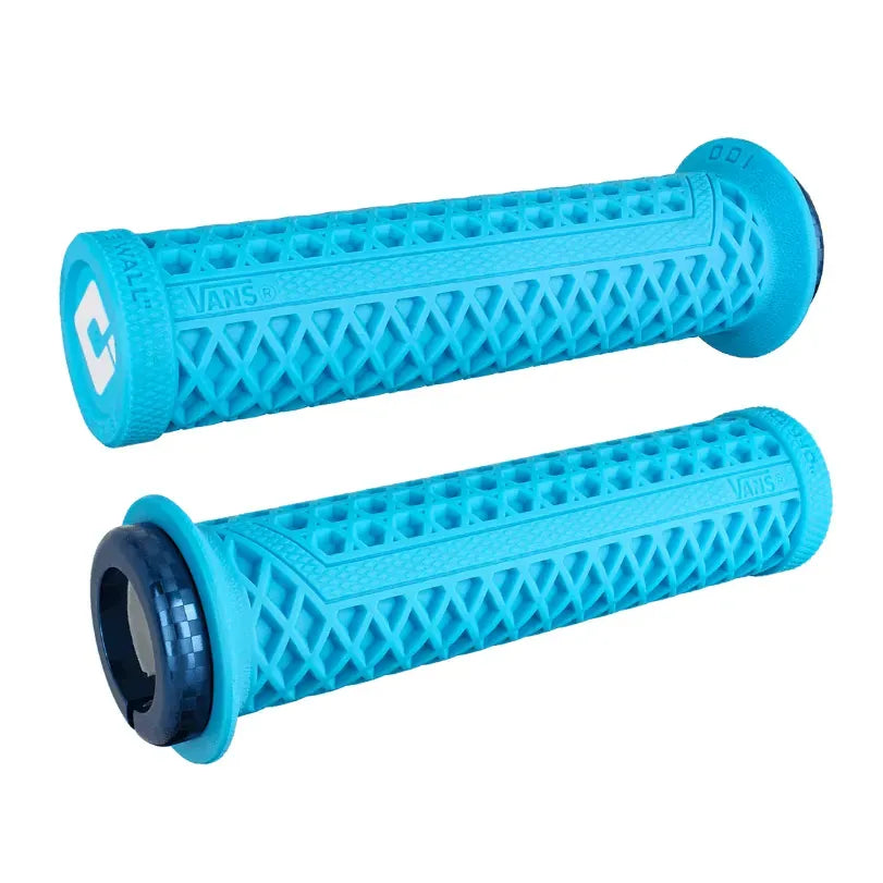 ODI Vans V2.1 Lock-On BMX Race/MTB/Downhill Grips - 135mm - Aqua/Blue Finish Clamps