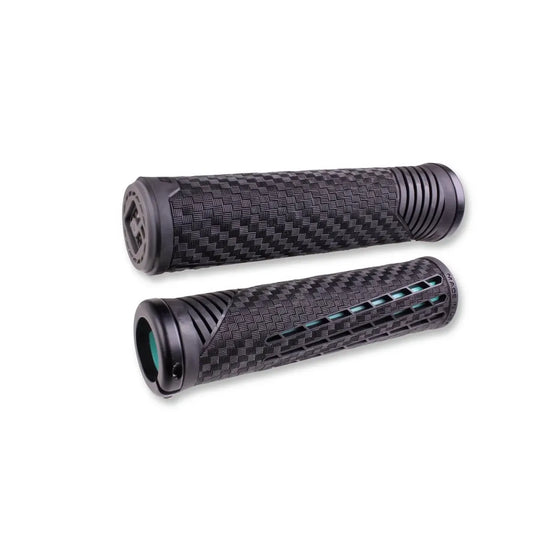 ODI  Connor Fields V2.1 Lock-On BMX Race/MTB/Downhill Grips - 135mm - Black/Mint/Black Clamps