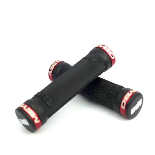 ODI Ruffian Meybo Lock-On BMX Race/MTB/Downhill Grips - 130mm - Black/Red Clamps