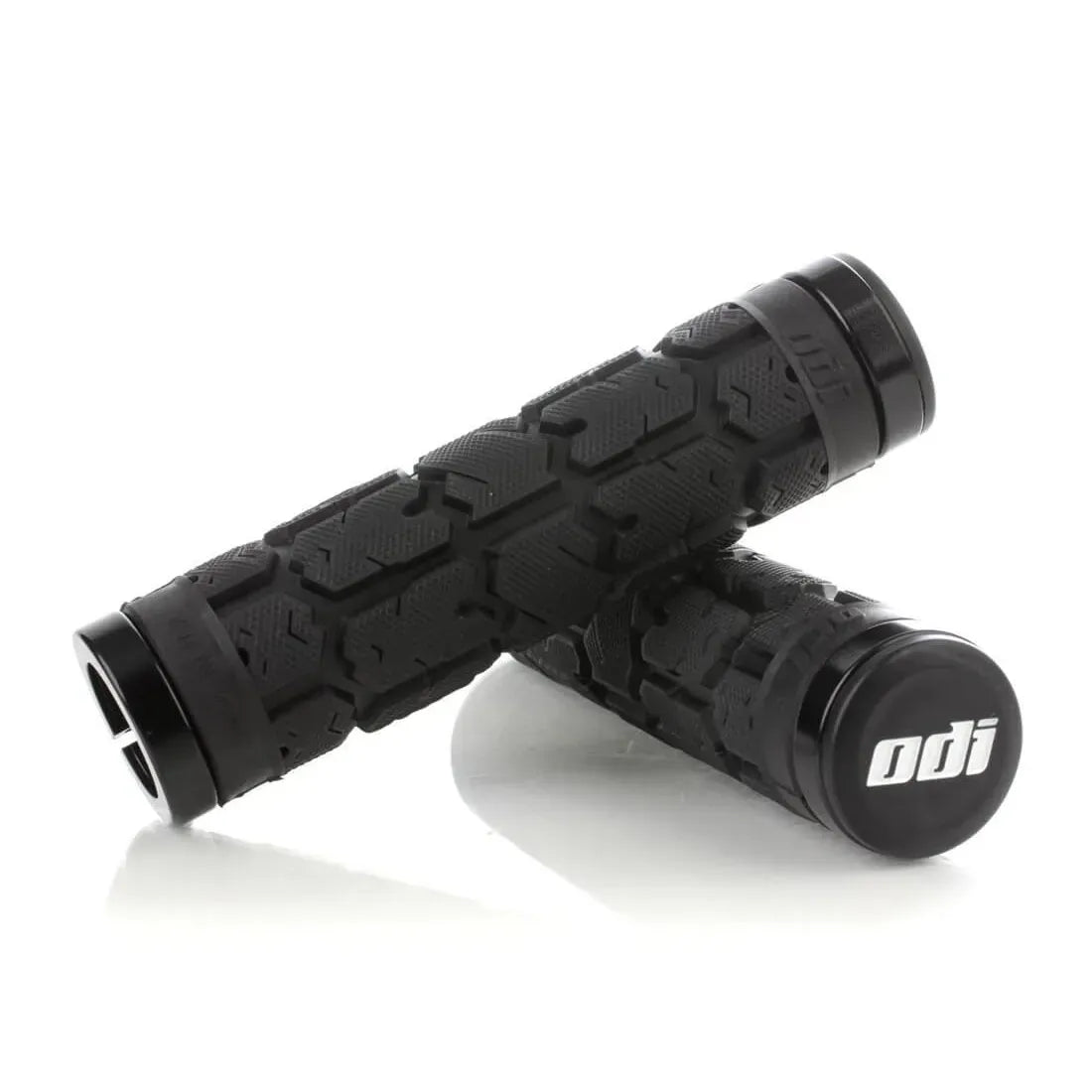 ODI Rogue Lock-On BMX Race/MTB/Downhill Grips - 135mm - Black/Black Clamps
