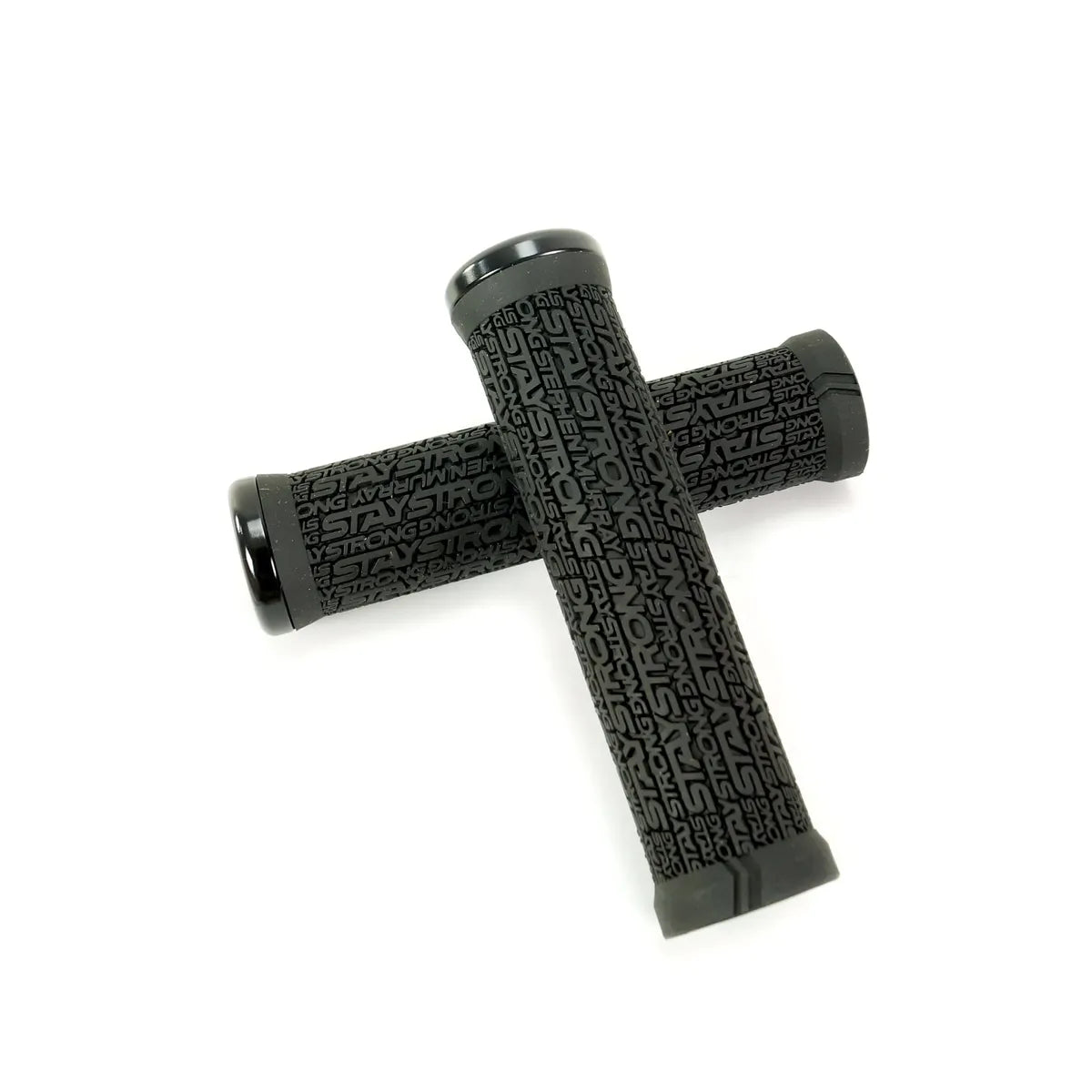 ODI Stay Strong X React. V2.1 Lock-On BMX Race/MTB/Downhill Grips - 130mm - Black/Black Clamps
