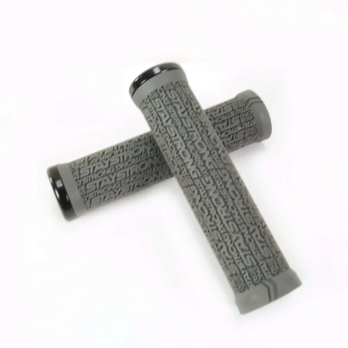 ODI Stay Strong X React. V2.1 Lock-On BMX Race/MTB/Downhill Grips - 130mm - Grey/Black Clamps
