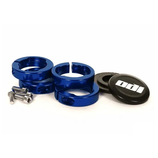 ODI Lock-On Jaw BMX Race/MTB/Downhill Grip Clamps - Blue