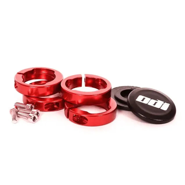 ODI Lock-On Jaw BMX Race/MTB/Downhill Grip Clamps - Red