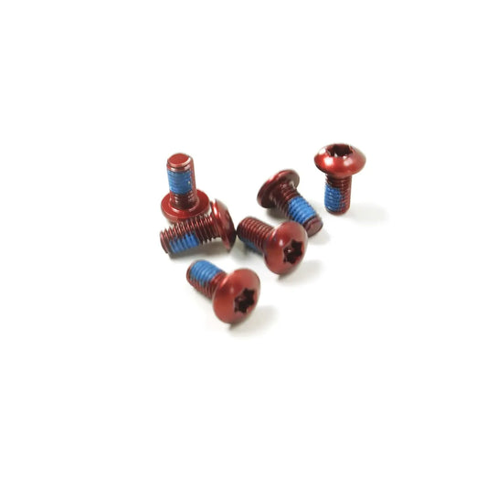 SD BMX Race/MTB/Downhill Bengal Rotor Fixing Bolts M5 - 6Pcs - Red