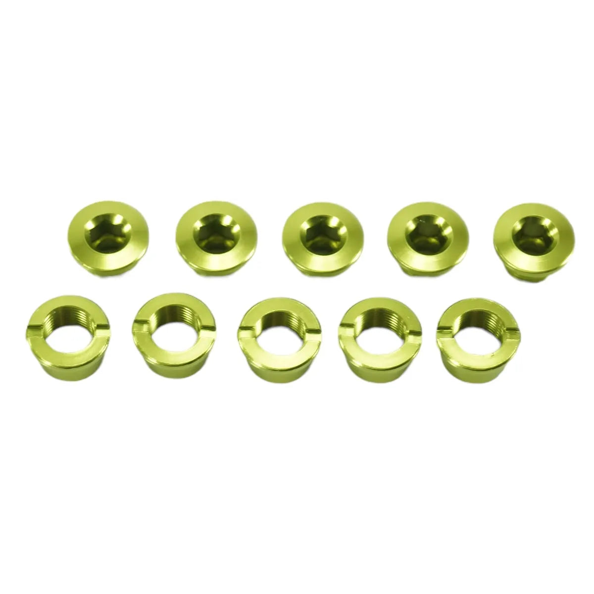 SD Alloy BMX Race Chainring Bolts - 5Pcs - Lime