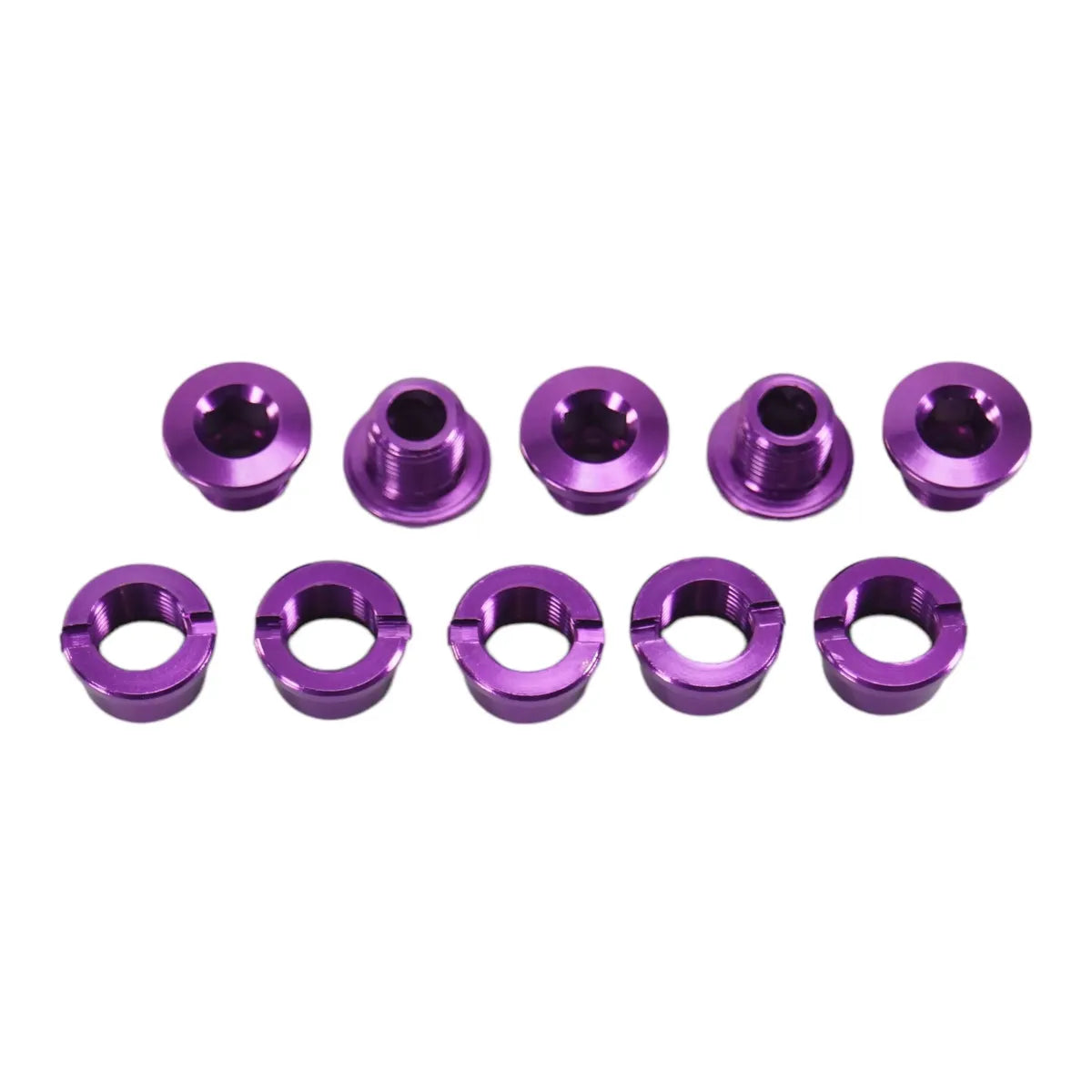SD Alloy BMX Race Chainring Bolts - 5Pcs - Purple