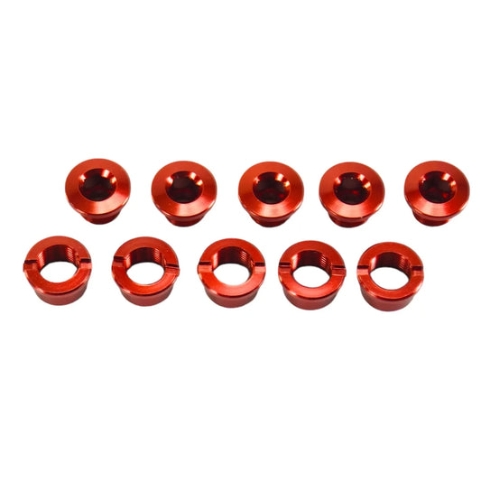 SD Alloy BMX Race Chainring Bolts - 5Pcs - Red