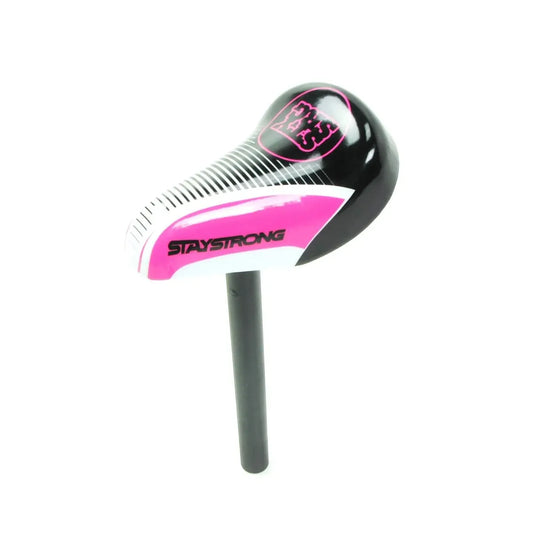 Stay Strong Race DVSN BMX Race/MTB/Downhill Mini Seat/Post Combo - Black/Pink