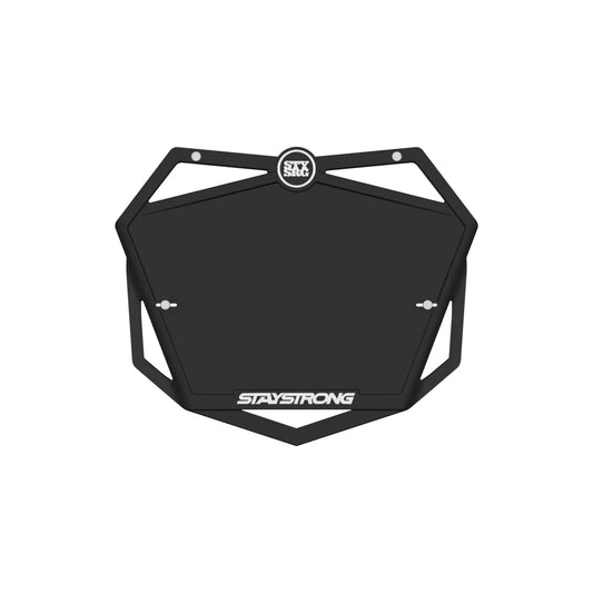 Stay Strong BMX Race Number Plate - Black