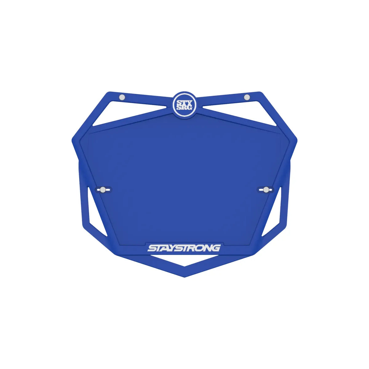Stay Strong BMX Race Number Plate - Blue