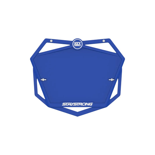 Stay Strong BMX Race Number Plate - Blue