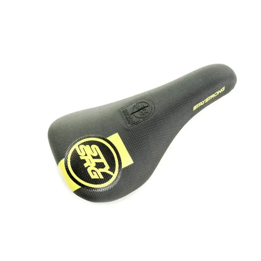 Stay Strong Icon Slim Pivotal BMX Race/MTB/Downhill Seat - Yellow Print