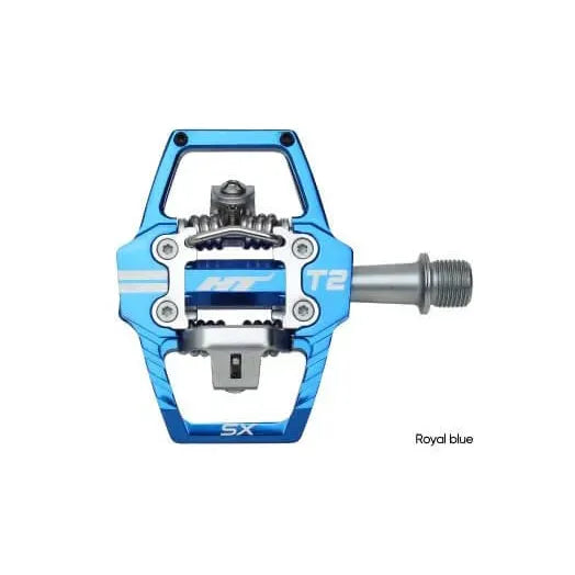 HT T2 SX BMX Race/MTB/Downhill Clip Pedals - Blue