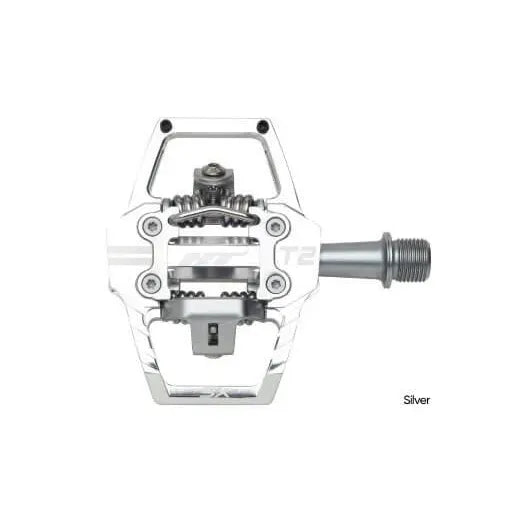 HT T2 SX BMX Race/MTB/Downhill Clip Pedals - Silver