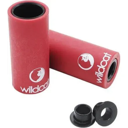 Wildcat Mini BMX Stunt Pro Pegs 10Mm Cr-Mo 32 x 75mm Red