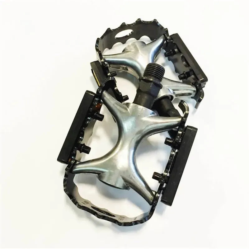 Wellgo Lu966 BMX Race/MTB/Downhill Flat Pedals - Black/Polished