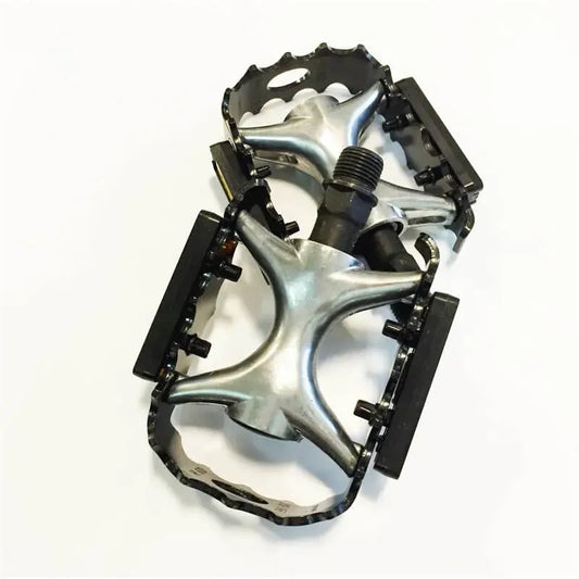 Wellgo Lu966 BMX Race/MTB/Downhill Flat Pedals - Black/Polished