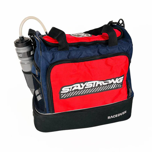 Stay Strong Chevron BMX Race Helmet / Kit Bag - Navy/Red