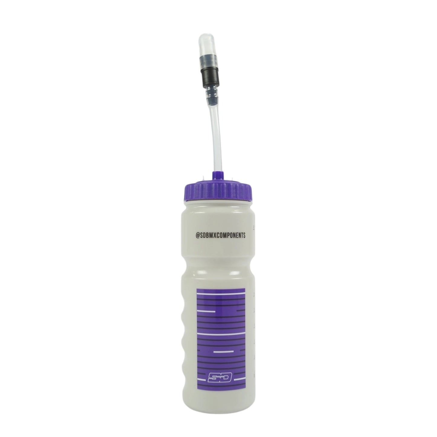 SD Drinking Bottle V4 With Straw - Grey/Purple