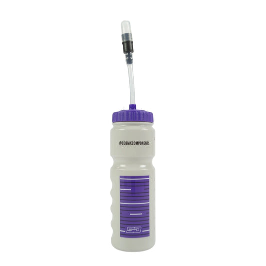 SD Drinking Bottle V4 With Straw - Grey/Purple