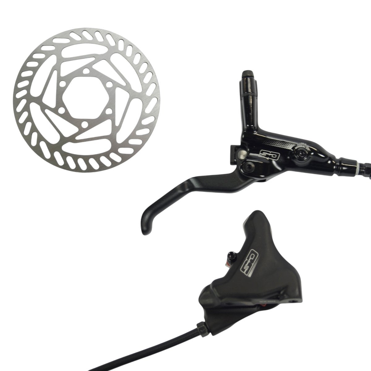 SD Salvo Hydraulic BMX Race Disc Brake Kit + 120mm Rotor - Flat Mount