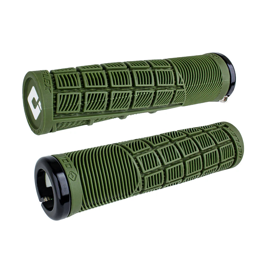 ODI Reflex V2.1 Lock-On BMX Race/MTB/Downhill Grips - 135mm - Army Green