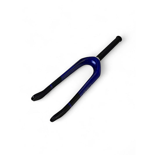 SD Expert V2 Carbon BMX Race Fork - 10mm - Matte Black/Chrome Blue