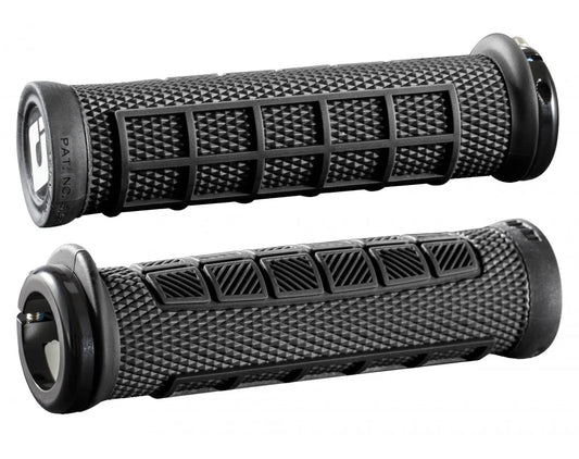 ODI Elite Pro Lock-On BMX Race/MTB/Downhill Grips - 130mm - Graphite/Black Clamps