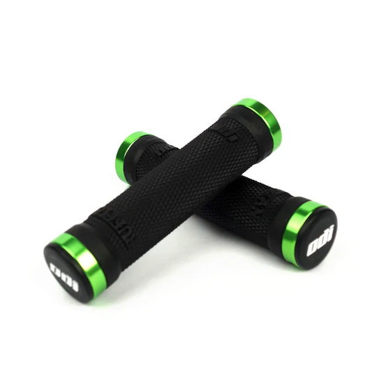 ODI Ruffian Meybo Lock-On BMX Race/MTB/Downhill Grips - 130mm - Black/Green Clamps