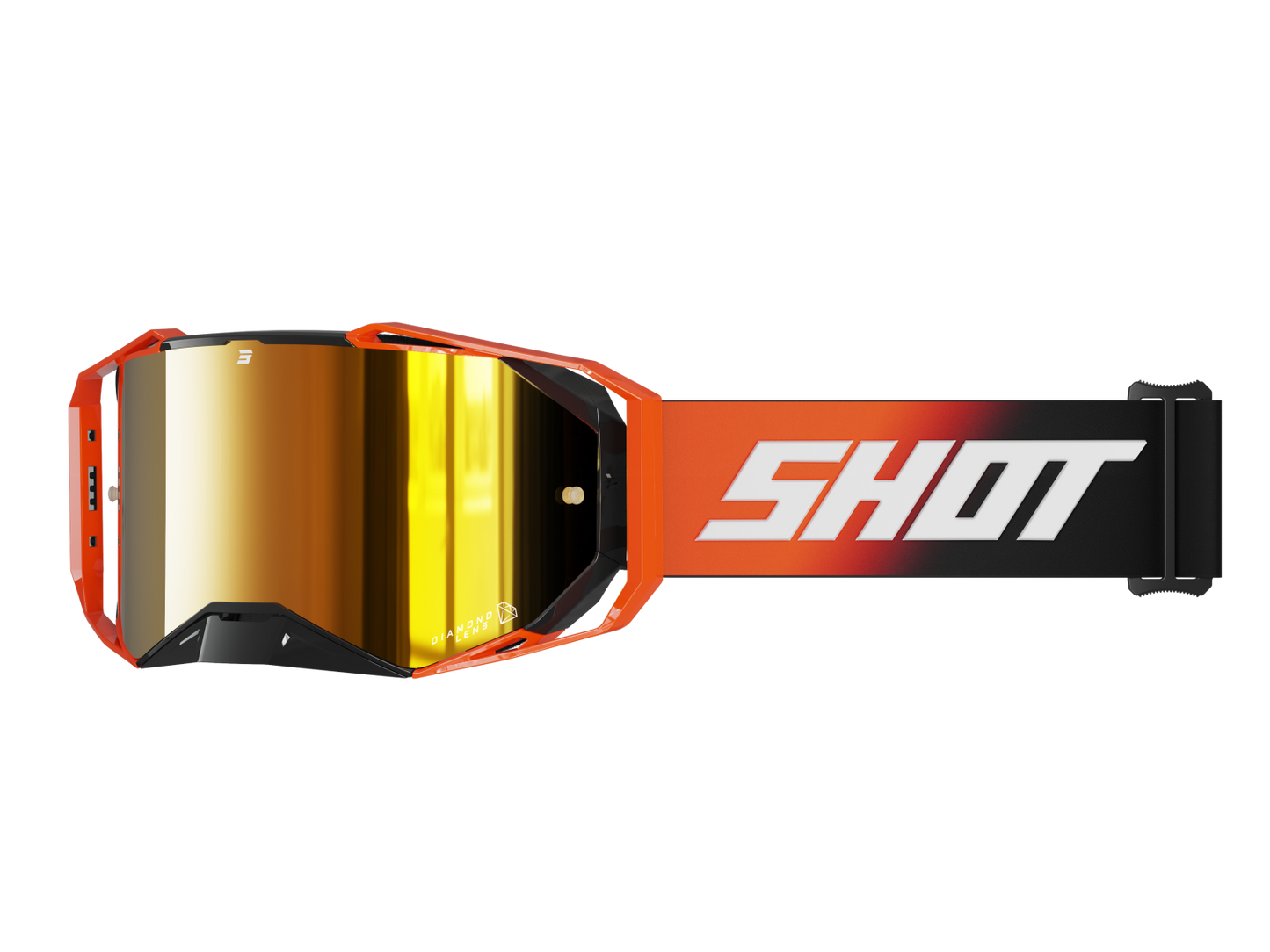 Shot Lite BMX Race/Downhill Goggles - Solid Orange Glossy