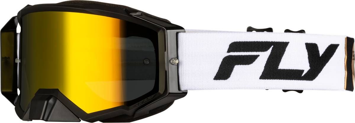 Fly Racing Zone Pro BMX Race/MTB/Downhill Goggles - White/Black/Gold