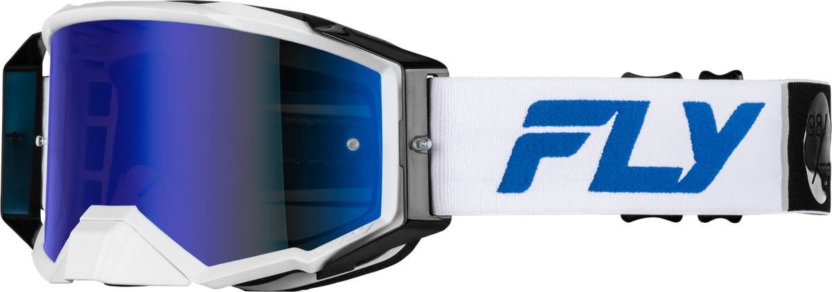 Fly Racing Zone Pro BMX Race/MTB/Downhill Goggles - White/Blue